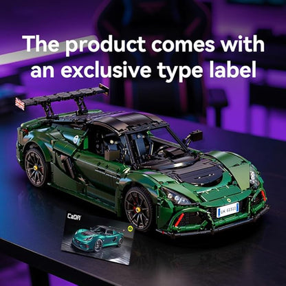 CaDA Master C61511W Lotus Exige Cup 430 1:8 Static Building Block Supercar 3730 Pieces 53.8cm Collectible Display Model for Adults 14+