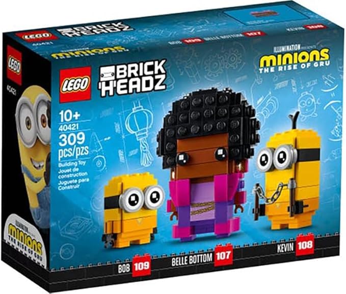 LEGO BricksHeadz Minions 40421 The Rise of Gru - Belle Bottom Kevin and Bob for Ages 3 &amp Up