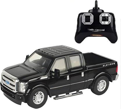 Liberty Imports RC Ford F-350 Super Duty Toy Pickup Truck Officially Licensed Full Function R/C Radio Remote Control Car Genuine 1:28 Scale Vehicle (Black)