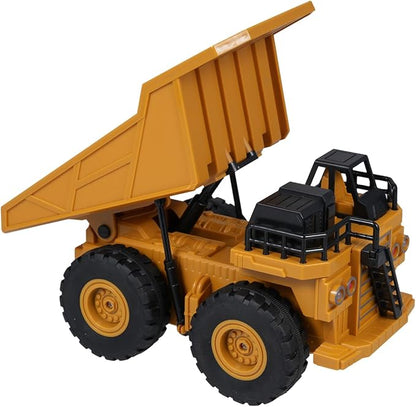 Remote Control Dump Truck 2.4Ghz 6 Channel RC Construction Vehicle Toy with Lights Music Electric Transport Garbage Truck Toys for Teen Birthday Gift