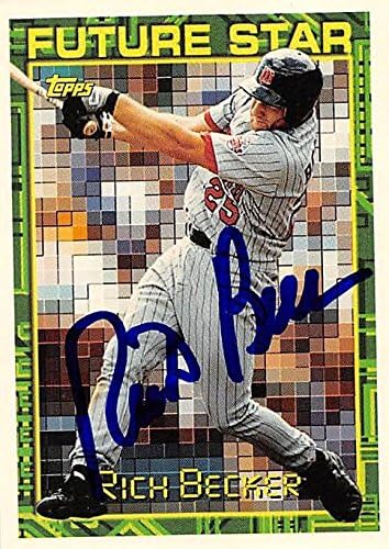 Sports Memorabilia Autograph Warehouse 245196 Rich Becker Autographed Baseball Card - Minnesota Twins 1994 Topps Future Star - No. 71