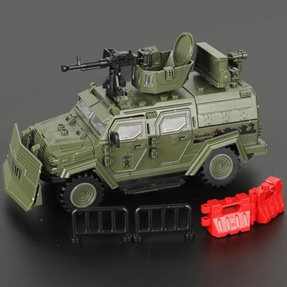4 in 1 Armored Vehicle Building Block Military Vehicle Building Brick Toys Army Car Model Toys Gifts for Boys Age 8-12 (Green)