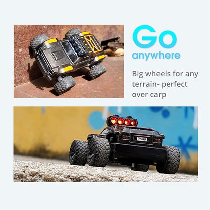 1:76 Turbo Racing Scale RC Sport Car Table Racing Remote Control Mini Model Car Full Proportional RTR Kit Toys (Monster Truck Orange)