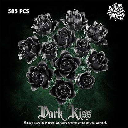 39094 Dark Rose Building Blocks Flower Set 585 Pieces of Floral and Plant Series Block Sets Adult Creative Enthusiast Model Gifts and Unique Collectibles Can be Used for Room Decoration