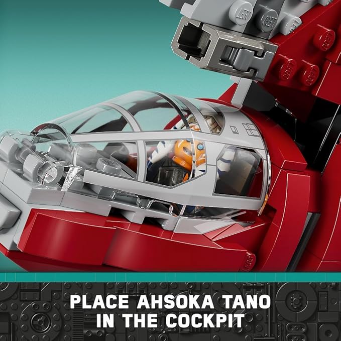 LEGO Star Wars Ahsoka Tano’s T-6 Jedi Shuttle Spaceship Toy - Star Wars Building Toys Set for Kids Boys &amp Girls Ages 9+ - Birthday Gift for Fans - 4 Minifigures - 75362