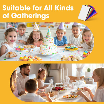 Niuara White Plastic Table Cloth - 4 Pack 54" × 108" Rectangle Disposable Tablecloths for 6FT Tables, Waterproof Table Cover for Party, Holiday & Gathering Use