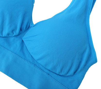 ohlyah Women s Seamless Wire-Free Bra with Removable Pads pack 3 Pack blue Pink Light Purple XXXL 38DD 40D 42C 42D 44B 44C