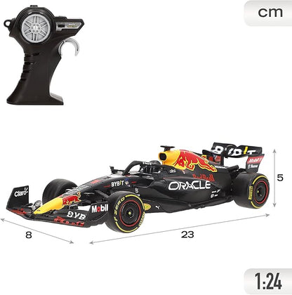 Maisto Tech R/C F1 Red Bull Racing RB18 (2023): 1:24 Scale Remote Control Car Faithful Formula 1 Car 2.4 GHz Pistol Grip Control 23 cm Black (582356)