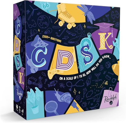 Randolph CDSK | Fun Trivia Party Game for Teens and Adults | Great for Game Nights and Large Groups | Two Player or Team Challenge | 2500+ Trivia Questions | Ages 14+ | 2 to 16 Players | 45 Minutes