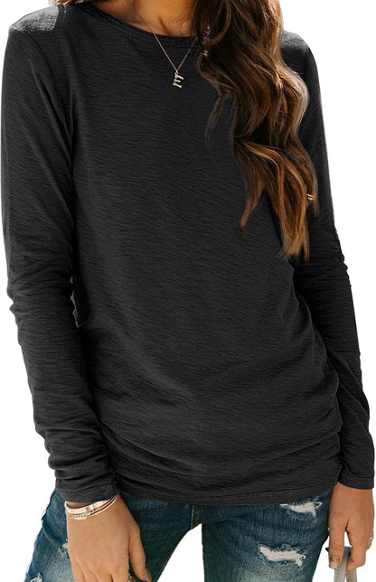 AUTOMET Long Sleeve Shirts for Women Business Casual Tops Fall Fashion Clothes Workout Plus Size Teacher Winter Outfits 2025