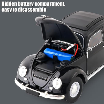 Remote Control Car 1:16 Scale Classic Beetle 1950 Model Toys Car for Teens 2.4GHz 4CH RC Car Rear Wheel Drive with LED Ligjhts and Rechargeable Battery Birthday for Teens Adults