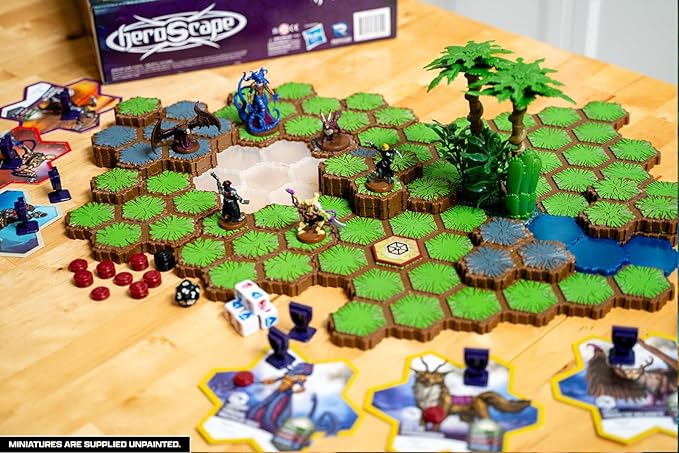 Renegade Game Studios Heroscape: Age of Annihilation Battle for the Wellspring 2-Player Strategy Board Game Starter Set with 6 Unpainted Miniatures