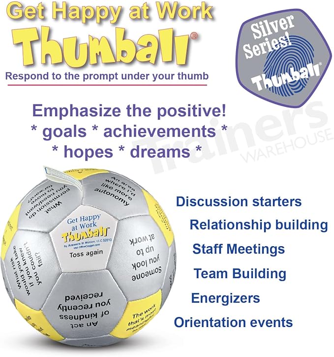 Trainers Warehouse 6 Thumball Collection 32 Prompts for Conversation Team Building Relationship and Training