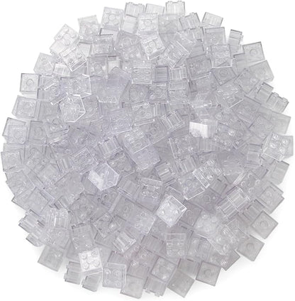 Feleph 2x2 Bricks Clear 400 Pieces Parts Classic Building Creative Play Blocks Set Toy Compatible with 3003 Major Brands for Children