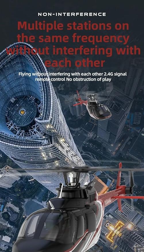 Hanll YUXIANG F08 Bell 206 RC Helicopter for Adults 1/27 2.4G 6CH Brushless Direct-Drive 6G Flybarless RC Helicopter with 6-Axis Gyro Optical Flow Positioning RTF/ 3 Battery
