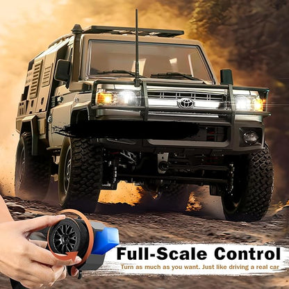 ARRIS 1/12 RC Crawler MN82S RC Rock Crawler 4x4 Toyota LC79 RC Truck 2.4GHz Remote Control Off Road Car with LED Lights for Adults Hobby Grade RTF Toy Vehicle Gifts