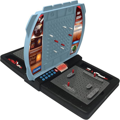 Talking Sea Battle (French English Spanish Portuguese) Electronic Board Game 1 or 2 Players Interactive Light and Sound Effects Strategy batteriy Operated Grey/Black GT2800i1