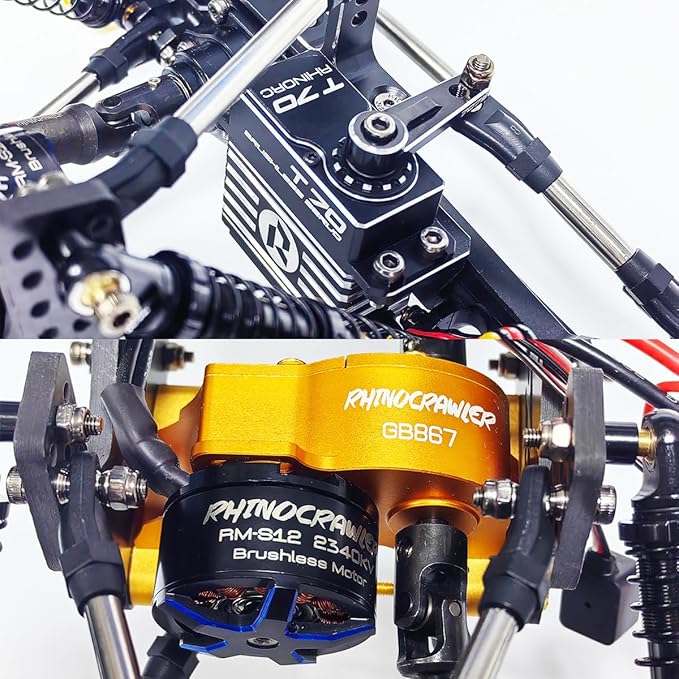 RhinoRC YUE ONE V2 Sporty Crawler Car with T70 Servo 40A S12 Outrunner Motor Combo for MOA Competition Crawler RTR 1/10 Off-Road Car