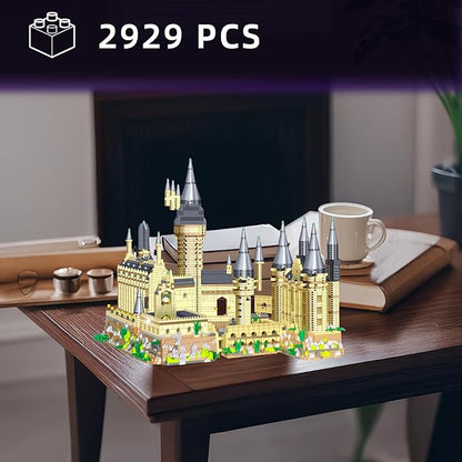 Mini Building Blocks Sets - Micro Mini Blocks Bricks Kit Creative Ideals Tower Model Building Toys for Adults Collectible Architecture Decoration Birthday Gifts (Magic Castle (2929PCS))
