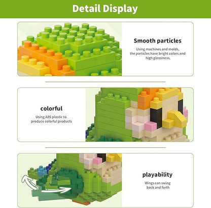 Parrots Micro Mini Building Block Sets Birthday Gift for Kids Animals Buildling Model Kits Mini Bricks Birds Series Toys for Kids（12 Boxes）