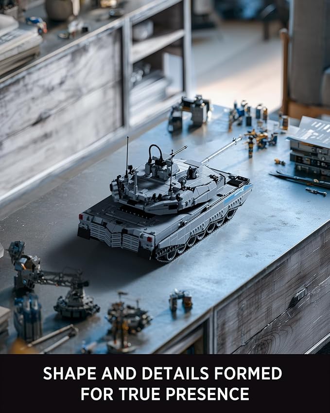 Nifeliz Military Abrams-X Tank Model Set Modern Army Main Tank Building Set for Adults to Build and Collection Display Model for Military Enthusiasts (2136 PCS NF10300)