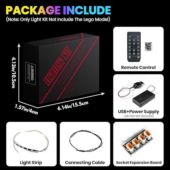 Upgraded Led Light Kit Compatible with Lego Twilight The Cullen House Building Set RC Version Compatible with Lego 21354 (Model Not Included)