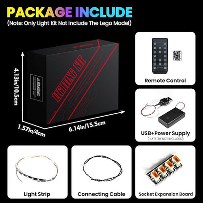 Upgraded Led Light Kit Compatible with Lego Twilight The Cullen House Building Set RC Version Compatible with Lego 21354 (Model Not Included)