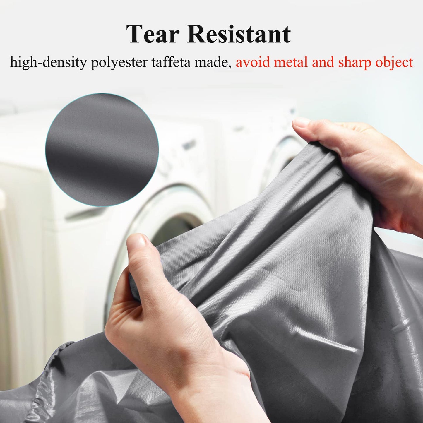 OTraki 2 Pack Laundry Bag Extra Large 28x45 Inch Drawstrings Laundry Hamper Liner Storage Bag XL Dirty Clothes Organizer Heavy Duty Laundry Bag for Home, Travel, Camping (Grey)