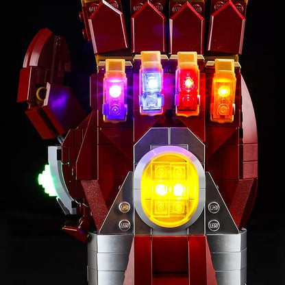 BRIKSMAX Led Lighting Kit for LEGO-76223 Nano Gauntlet(Hand Sweep Sensor Switch Version) - Compatible with Lego Marvel Building Blocks Model- Not Include The Lego Set