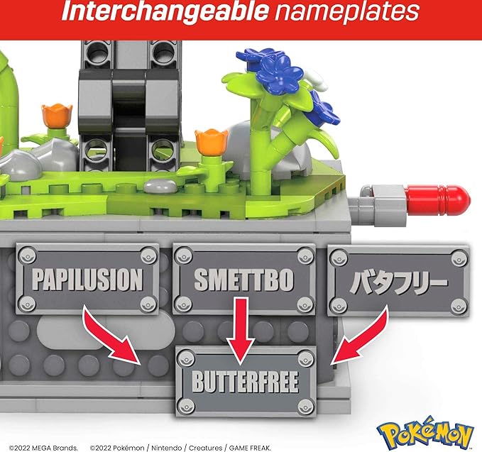 MEGA Pokémon Building Toys Set Motion Butterfree with 605 Pieces 7 Inches Tall Moving Wings Kids or Adult Collectible