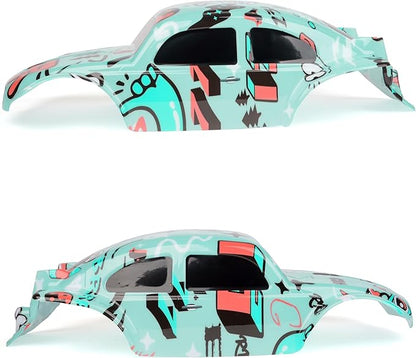 SummitLink Custom Body Compatible for 1/10 1/8 Scale RC Car or Truck (Truck not Included) (Graffiti Blue)