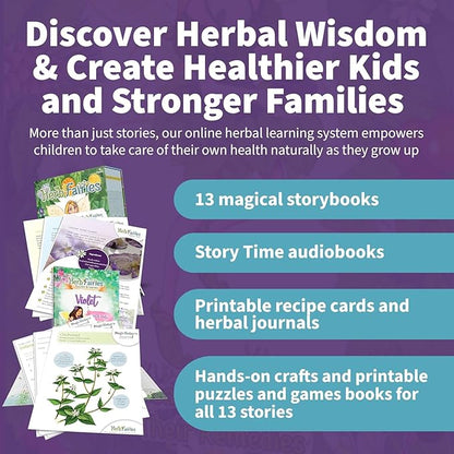Herb Fairies: 13 Plant Story Books Set &amp Digital Learning System – Explore Plants Through Educational Stories – Includes Audiobooks Printables Crafts Puzzles &amp Games