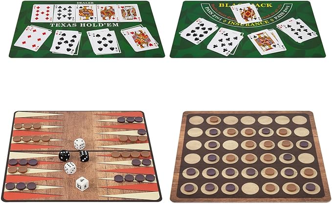 365 Games - Traditional Strategy Board &amp Card Games Tin Storage Container Game for Each Day of Year Family Ages 6+ 1-8 Players