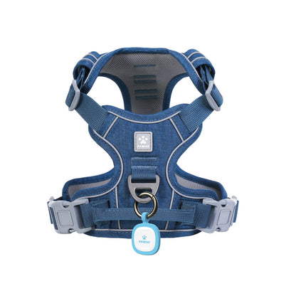 Pawaii No Pull Dog Harness with Pet ID Tag,Reflective Strips No Choke Front O Ring Breathable Mesh Adjustable Soft Padded Pet Vest with Easy Control Handle for Small Dogs