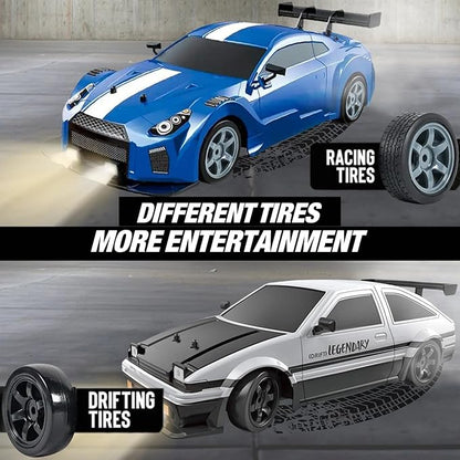 Liberty Imports RC Drift Car 1/16 2.4GHz 4WD Remote Control Sport Racing On-Road Vehicle with LED Light Batteries and Drift Tires (Red)