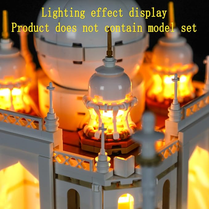 Version 2021 LED Light Kit Compatible with Lego 21056 Taj Mahal (Ver.2021) - Lighting Set for Architecture Building Model (Model Set Not Included)