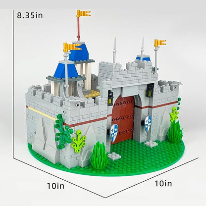 Usoway Medieval Knight Castle Building Blocks SetComes with 12 Knights FiguresCompatible with Lego Medieval Town Square Toysfor Adult and Children Ages 6+ 607016