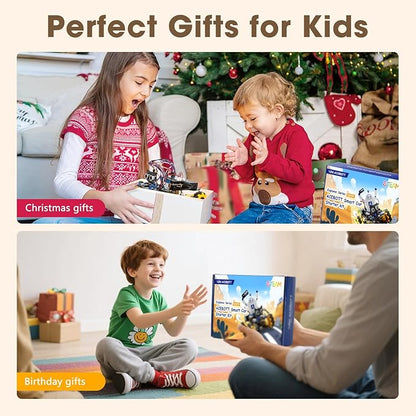 ACEBOTT Robot Kit Robotics for Kids Ages 8-12 12-16 STEM Toys for Boys with Remote &amp App Control Arduino &amp Scratch Compatible Science Kits for Kids Age 8-12 12-16 for Boys &amp Girls(Yel