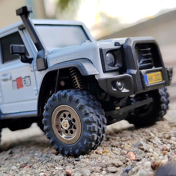 LDARC 1:43 Scale Mini RC Crawler RTR RC Rock Truck 4x4 2.4GHZ Hobby Grade Remote Control Car Model Vehicle RC Buggy Comes with a DIY Replaceable Body Shell(Desert Yellow)