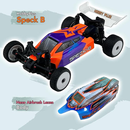 HOBBYPLUS Speck B 1/24 2WD Mini RC Car - RTR RC Buggy Fast Mini Racing Buggy Brushless Ready – Remote Control Car Racing Vehicles (Razor Orange + Body)