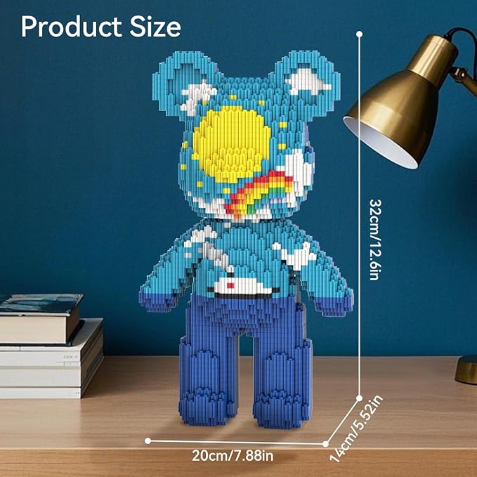 DAHONPA Ship Bear Micro Building Block Set (3680 Pieces) Gift for Adults and Kids