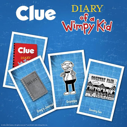 USAOPOLY CLUE: Diary of a Wimpy Kid | Solve The Mystery in This Officially-Licensed Collectible Clue Game Featuring Characters &amp Locations from The Popular Book Series Diary of a Wimpy Kid