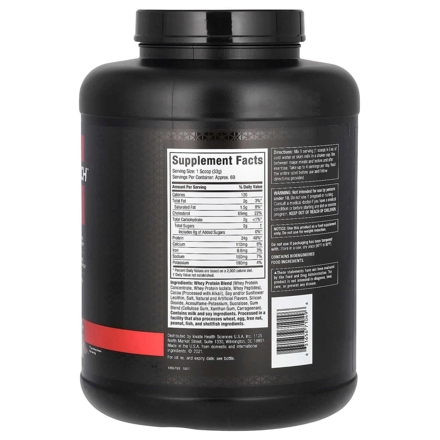 Muscletech Whey Protein Powder (Double Rich Chocolate, 5LB) - Nitro-Tech Whey Protein Isolate Smoothie Mix for Lean Muscle & Recovery - 24g of Whey Gold Protein for Women & Men - Packaging May Vary