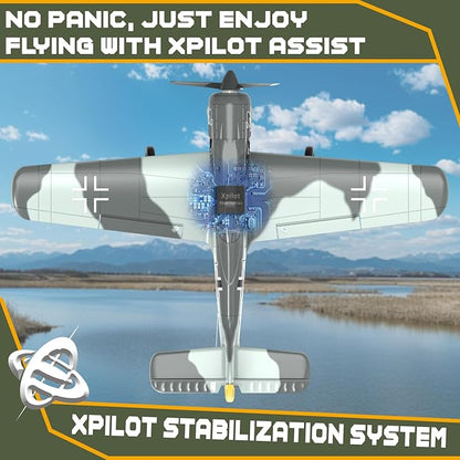 RC Plane 4 Channel RC Airplane FW190 Ready to Fly with Upgraded Xpilot Stabilization System &amp One Key Aerobatic Remote Control Airplanes for Beginners Adult