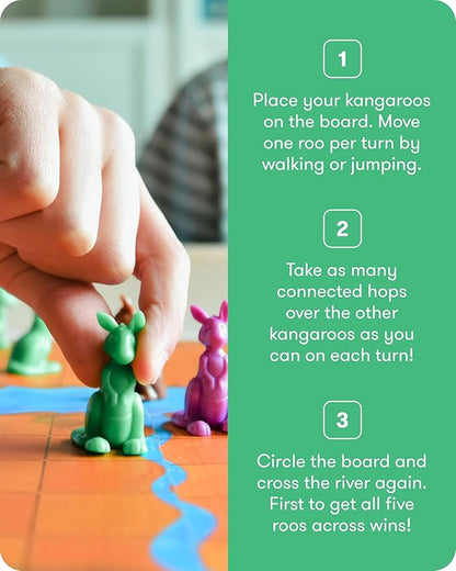 SimplyFun High Tail It Strategy Board Game - Kangaroo Jumping Game for Kids and Families - Ages 10+ 2-4 Players