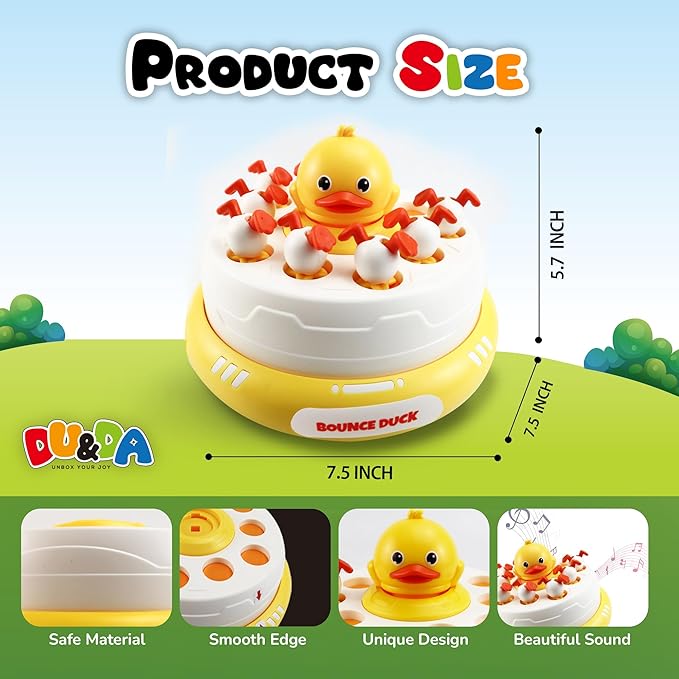 DU&ampDA Pop Up Duck Catch Game Toys for Age 3+ Kids Musical Bouncing Interactive Game for Kids Boys &amp Girls Toys Gift Set