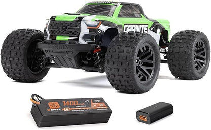 ARRMA RC Truck 1/18 Granite GROM MEGA 380 Brushed 4X4 Monster Truck RTR with Battery &amp Charger Green ARA2102T3