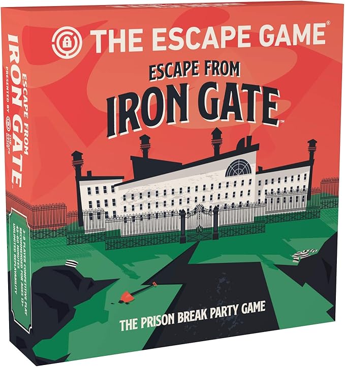 The Escape Game: Escape from Iron Gate - The Puzzle Completing Drawing Acting and Trading Prison Break Party Game by Pressman Multi Color