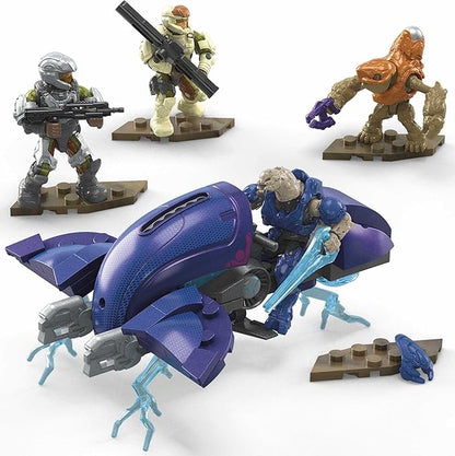 MEGA Halo Toy Building Sets Ghost of Requiem with 135 Pieces 4 Micro Action Figures and Accessories for Collectors