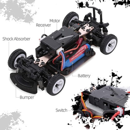 GoolRC WLtoys K989 RC Drift Car 1:28 Scale 4WD 30KM/H High Speed Electric Drifting Car RTR with Metal Chassis and 2 Batteries for Adults